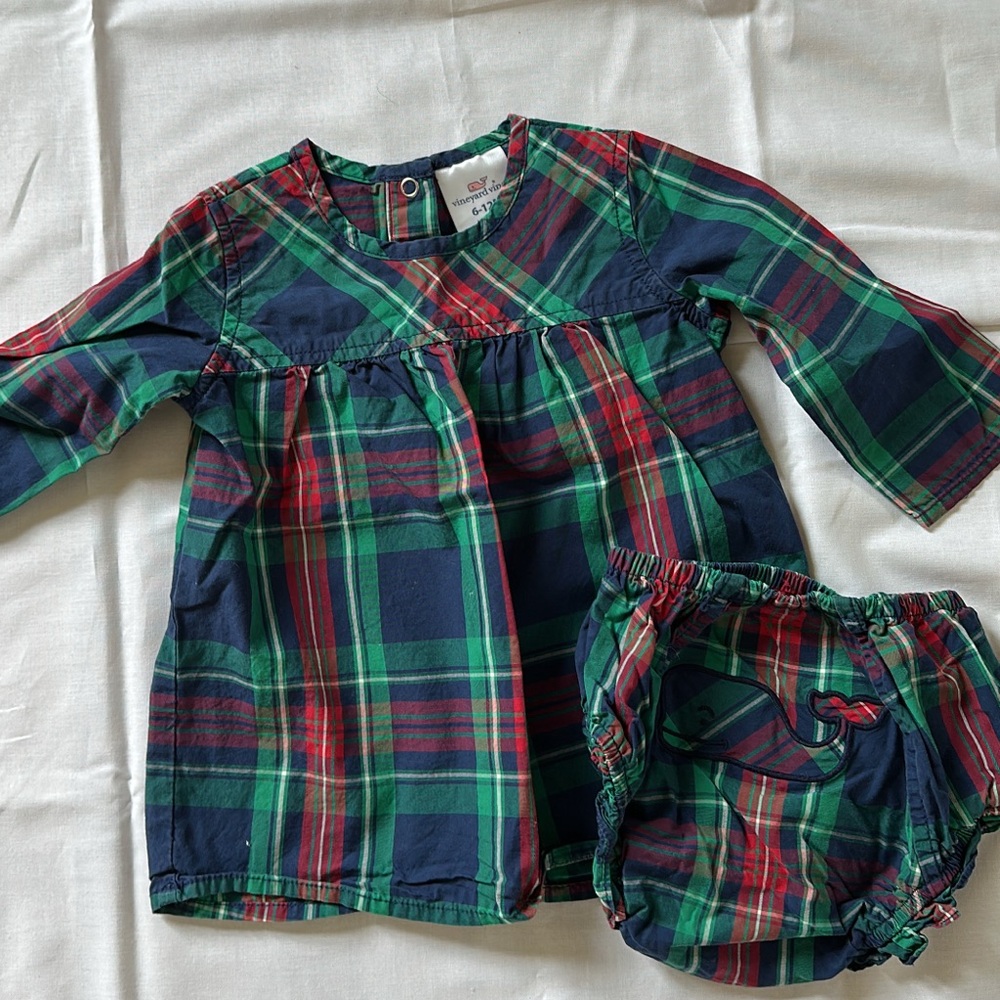 Vineyard vines plaid baby dress
